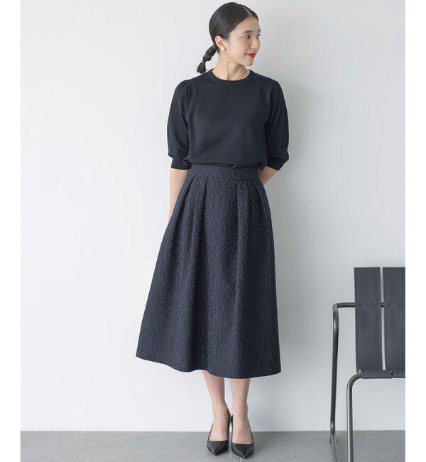 組曲「【UVケア・接触冷感】MINA 6分袖ニットプルオーバー」|ニット・セーター|