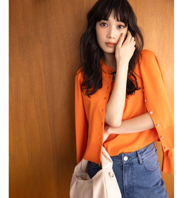 組曲「【UVケア・接触冷感】MINA 6分袖ニットプルオーバー」|ニット・セーター|