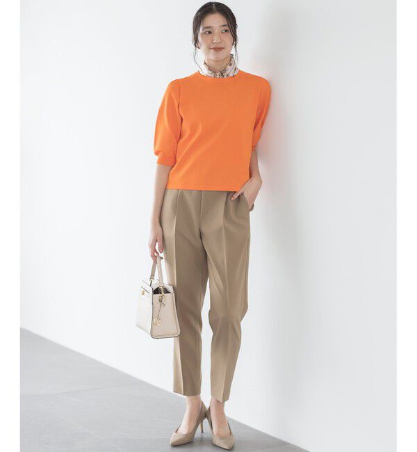 組曲「【UVケア・接触冷感】MINA 6分袖ニットプルオーバー」|ニット・セーター|