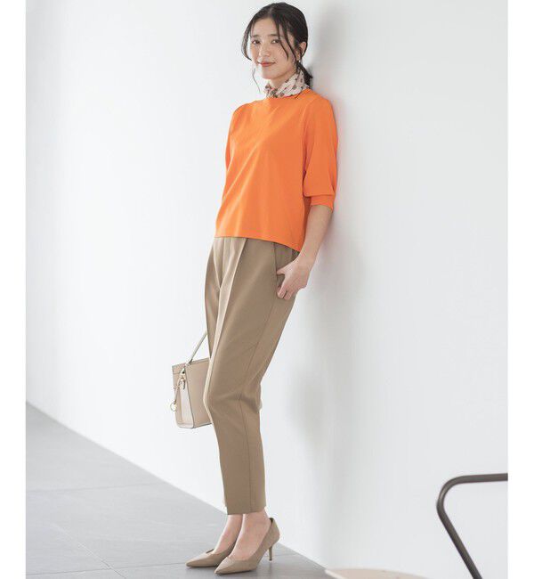 組曲「【UVケア・接触冷感】MINA 6分袖ニットプルオーバー」|ニット・セーター|