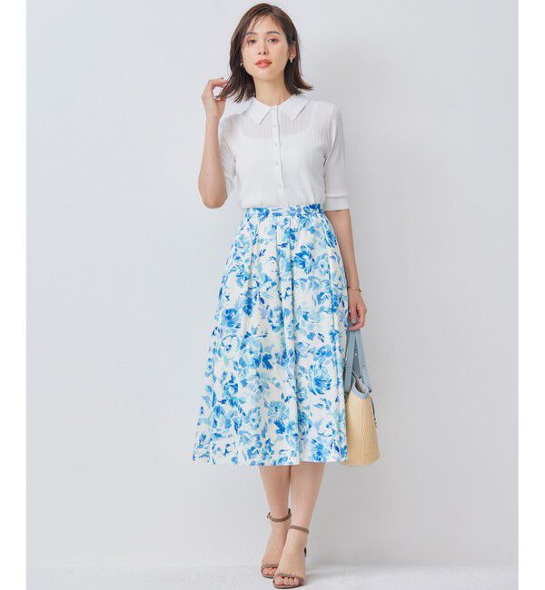 組曲「【WEB限定カラーあり】衿付きシアーニットポロ」|ニット・セーター|