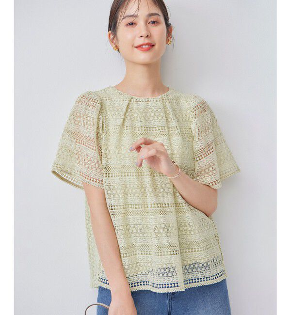 組曲「ボーダーレース ブラウス」|Tシャツ・カットソー|