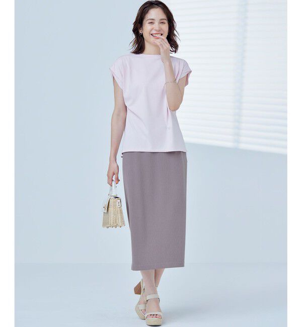 組曲「GIZAプレーティング天竺フレンチスリーブ Tシャツ」|Tシャツ・カットソー|