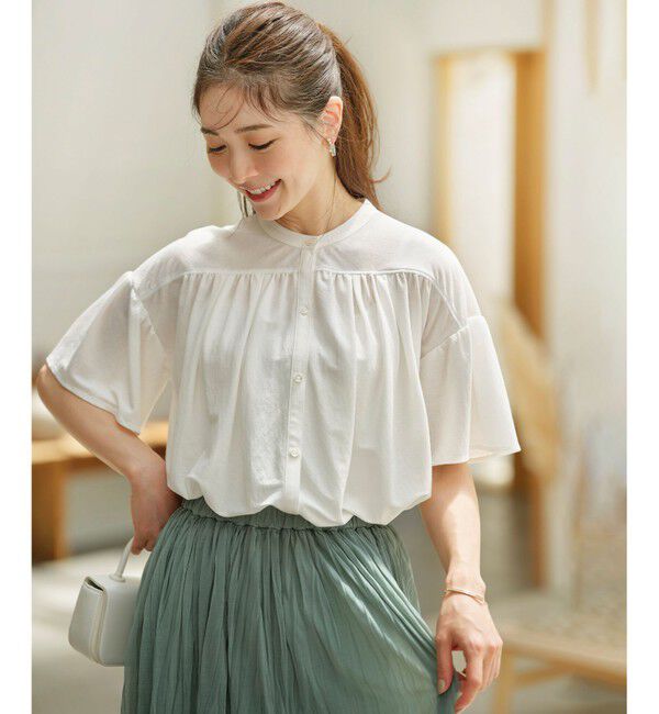 組曲「【速乾】ドライタッチ フレア袖トップス」|Tシャツ・カットソー|