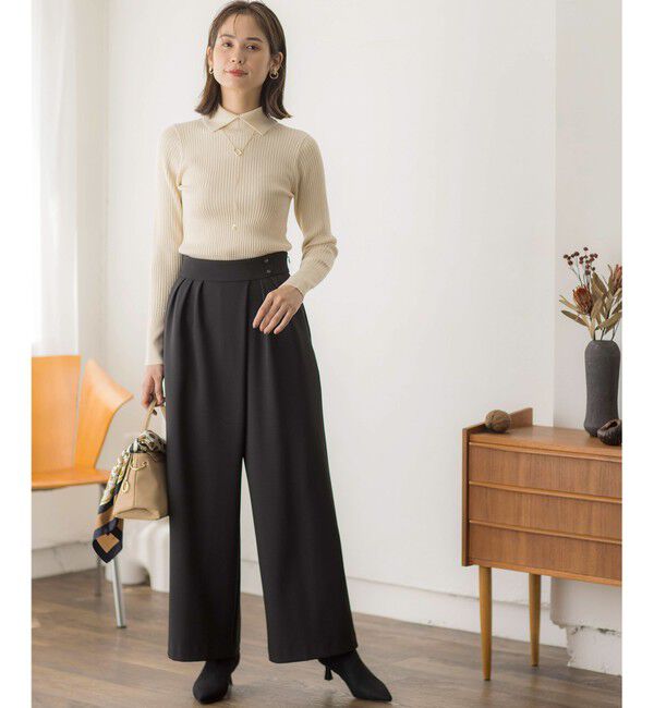 組曲「【前後着用・手洗い可】ELENAスパンコール襟デザイン ニット」|ニット・セーター|