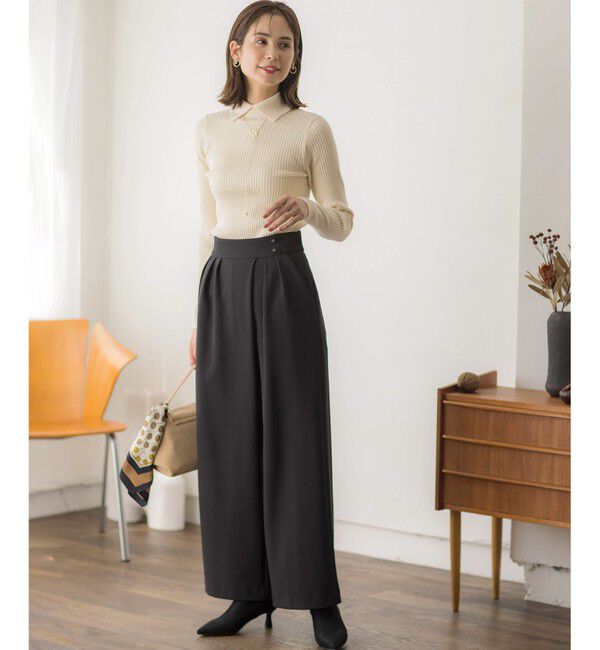 組曲「【前後着用・手洗い可】ELENAスパンコール襟デザイン ニット」|ニット・セーター|