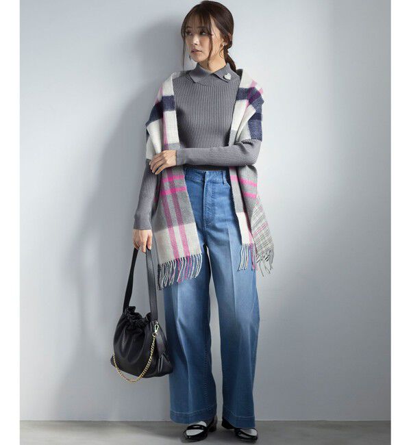 組曲「【前後着用・手洗い可】ELENAスパンコール襟デザイン ニット」|ニット・セーター|