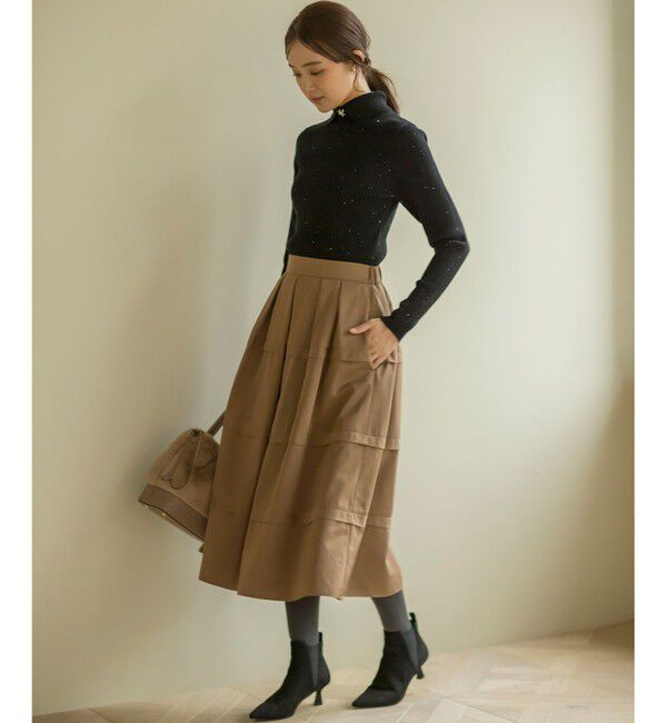 組曲「【前後着用・手洗い可】ELENAスパンコール襟デザイン ニット」|ニット・セーター|