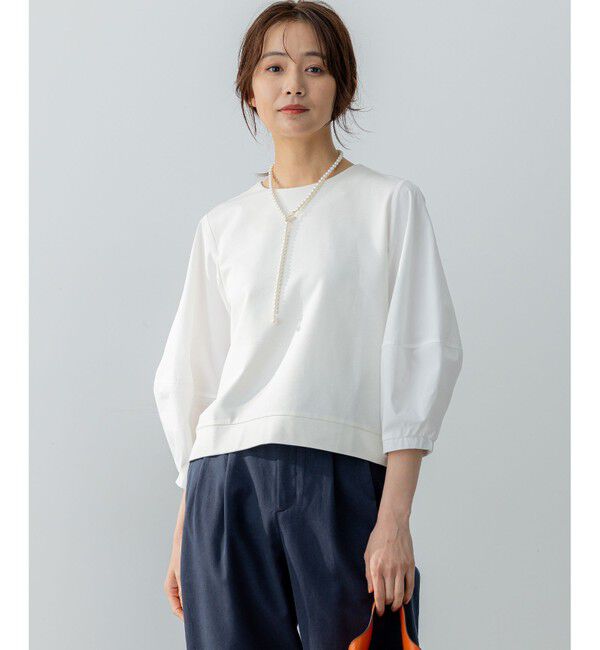 組曲「【WEB限定】ランタンスリーブミニ裏毛 プルオーバー」|Tシャツ・カットソー|アイボリー系