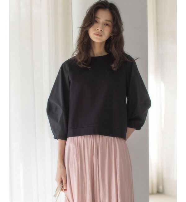 組曲「【WEB限定】ランタンスリーブミニ裏毛 プルオーバー」|Tシャツ・カットソー|ブラック系