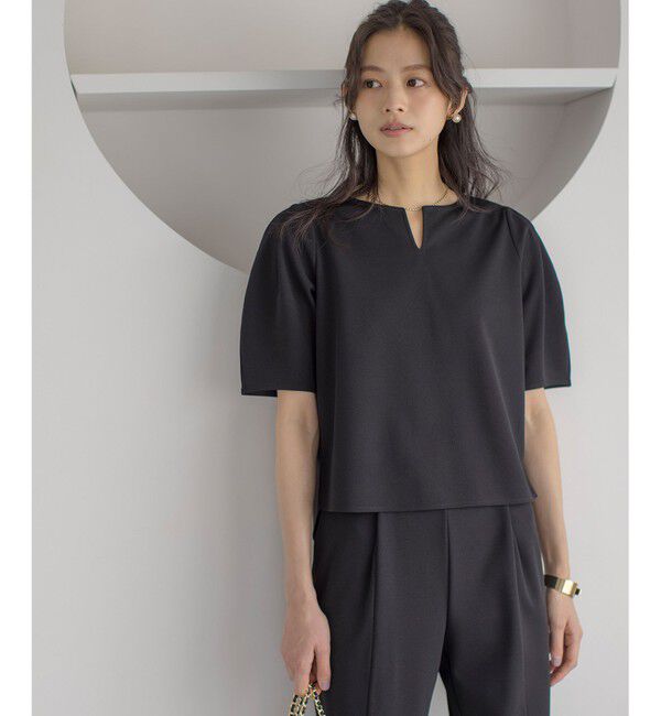 組曲「【WEB限定】ジョーゼットジャージーランタンスリーブ5分袖 ブラウス」|シャツ・ブラウス|