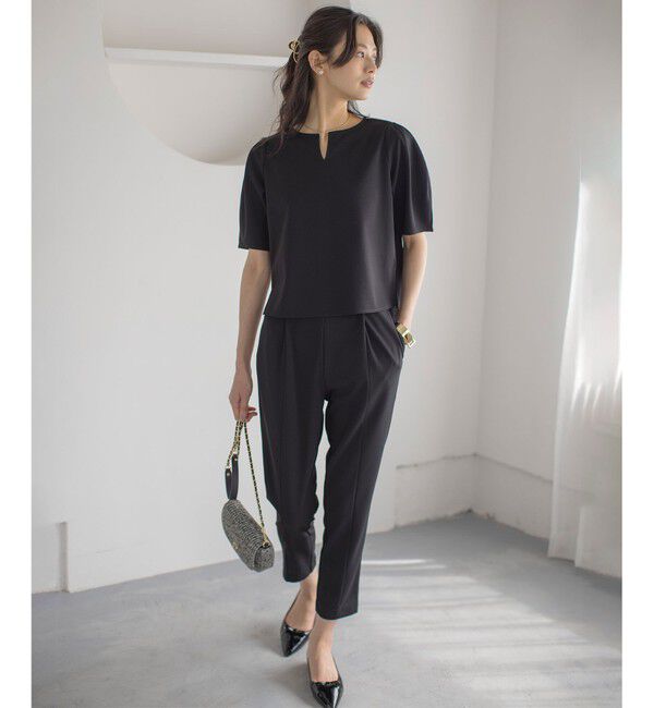 組曲「【WEB限定】ジョーゼットジャージーランタンスリーブ5分袖 ブラウス」|シャツ・ブラウス|