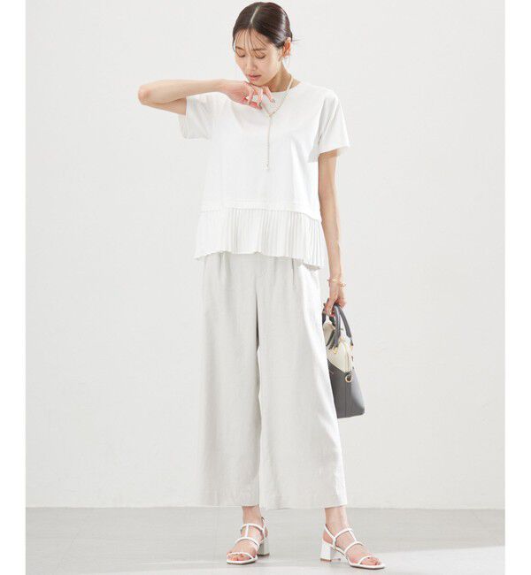 組曲「クールプレーティング天竺プリーツ カットソー」|Tシャツ・カットソー|