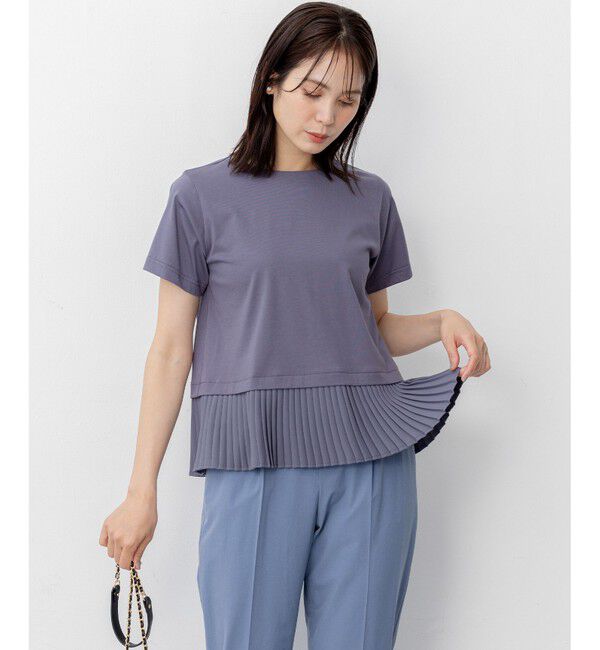 組曲「クールプレーティング天竺プリーツ カットソー」|Tシャツ・カットソー|