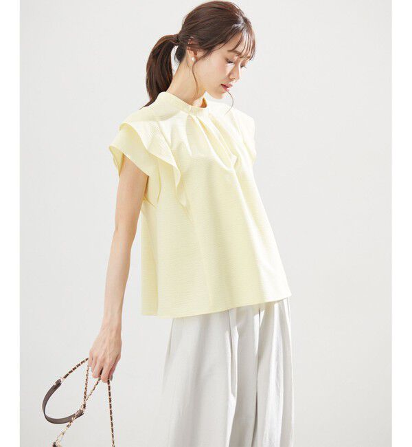 組曲「【前後着用可】ドライタッチダブルフレア ブラウス」|シャツ・ブラウス|