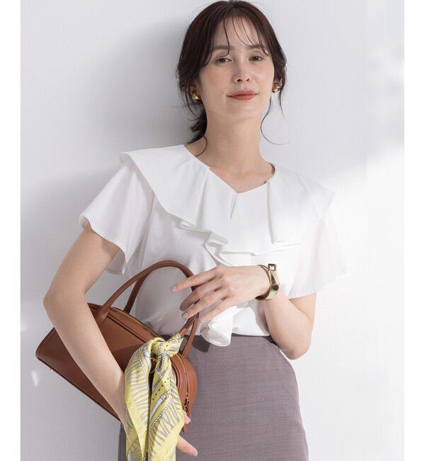 組曲「ブラウスライクラッフル カットソー」|Tシャツ・カットソー|