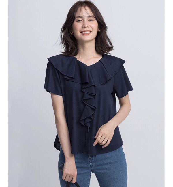 組曲「ブラウスライクラッフル カットソー」|Tシャツ・カットソー|