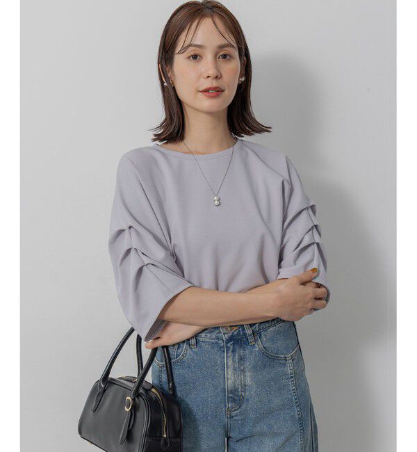 組曲「ライトダンボール ドルマンカットソー」|Tシャツ・カットソー|ライラック系