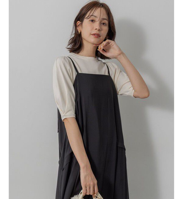 組曲「クルミボタン5分袖ニット」|ニット・セーター|ホワイト系