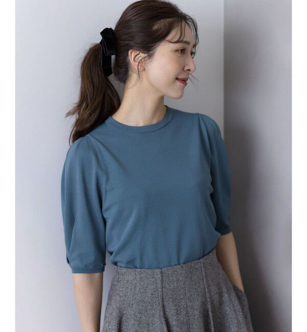 組曲「クルミボタン5分袖ニット」|ニット・セーター|ﾁｬｺｰﾙﾌ