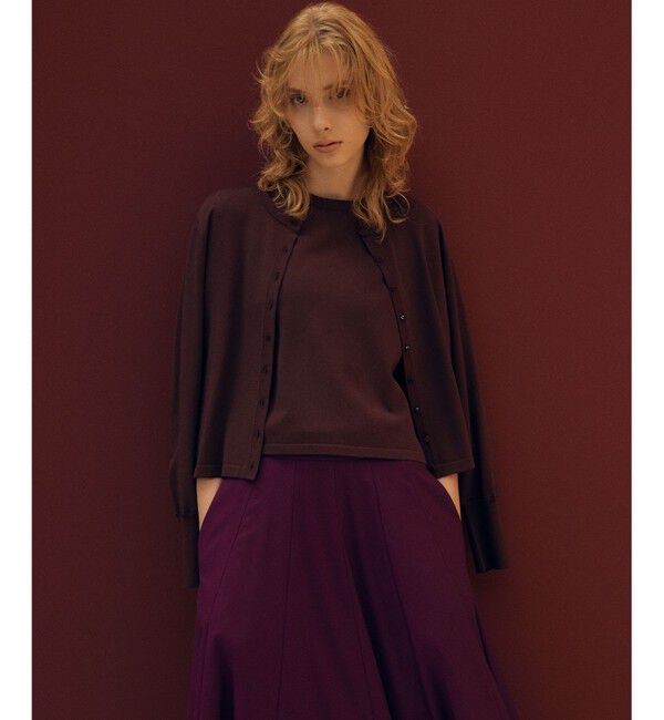 組曲「クルミボタン5分袖ニット」|ニット・セーター|