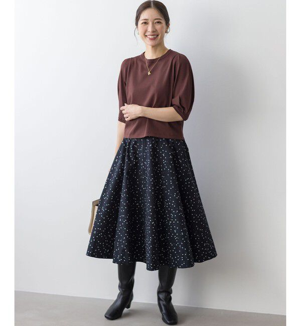 組曲「クルミボタン5分袖ニット」|ニット・セーター|