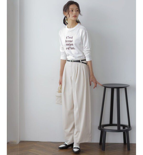 組曲「【加藤ローサさん着用】プリントロング Tシャツ」|Tシャツ・カットソー|