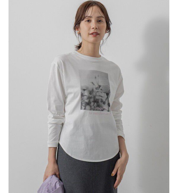 組曲「【加藤ローサさん着用】プリントロング Tシャツ」|Tシャツ・カットソー|ﾌｫﾄﾎﾜｲ