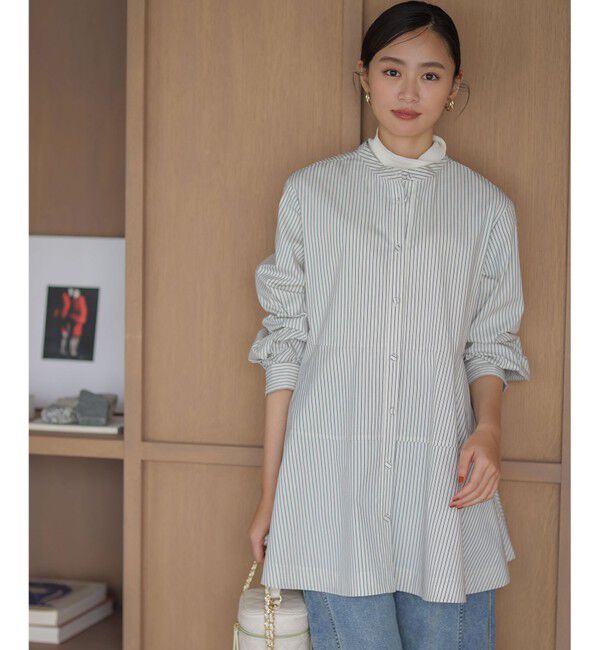 組曲「【前後着用可】コンパクトシャーティング チュニックブラウス」|シャツ・ブラウス|