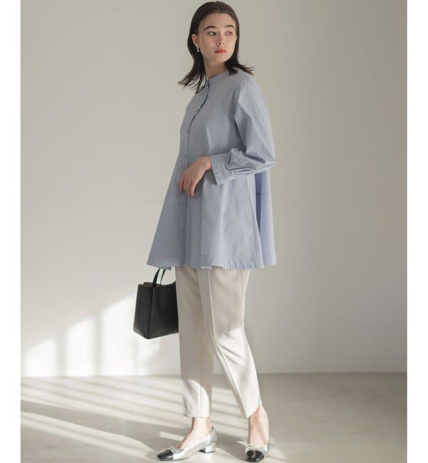 組曲「【前後着用可】コンパクトシャーティング チュニックブラウス」|シャツ・ブラウス|