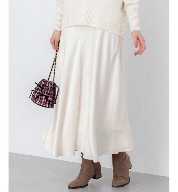 組曲「【WEB限定】サテンナロー スカート」|スカート|