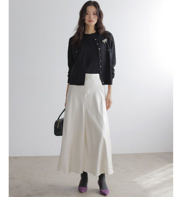 組曲「【WEB限定】サテンナロー スカート」|スカート|