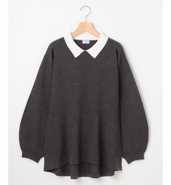 組曲「襟付きチュニック プルオーバー」|ニット・セーター|