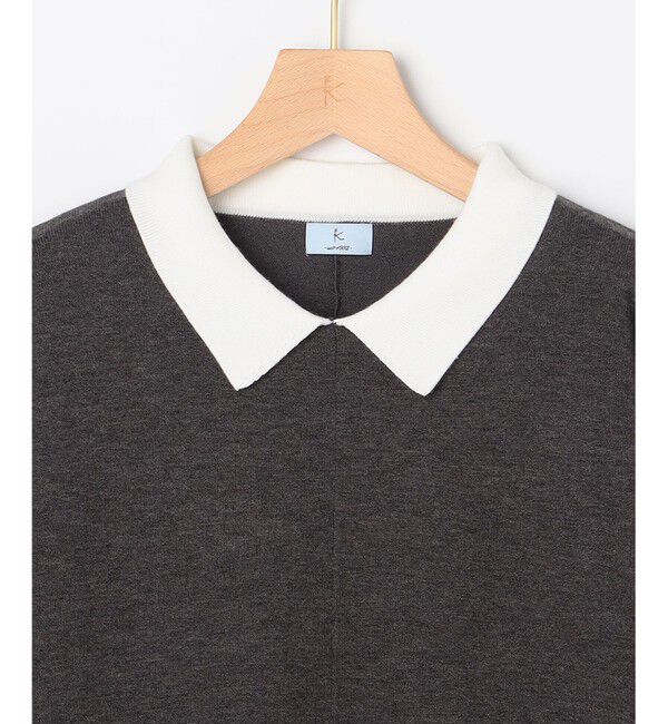 組曲「襟付きチュニック プルオーバー」|ニット・セーター|