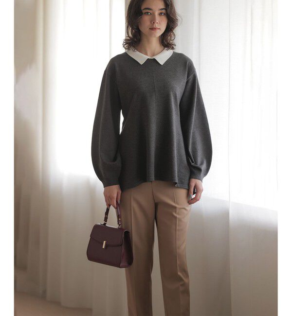 組曲「襟付きチュニック プルオーバー」|ニット・セーター|
