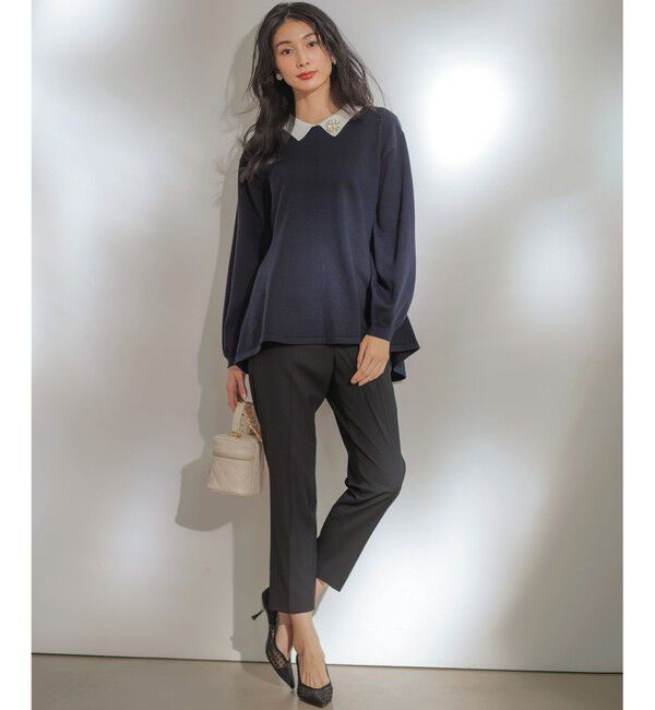 組曲「襟付きチュニック プルオーバー」|ニット・セーター|