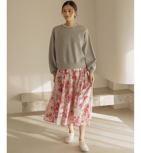 組曲「【Flower Collection】ブーケフラワープリント スカート」|スカート|