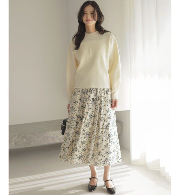 組曲「【WEB限定】パール釦畦ニット プルオーバー」|ニット・セーター|