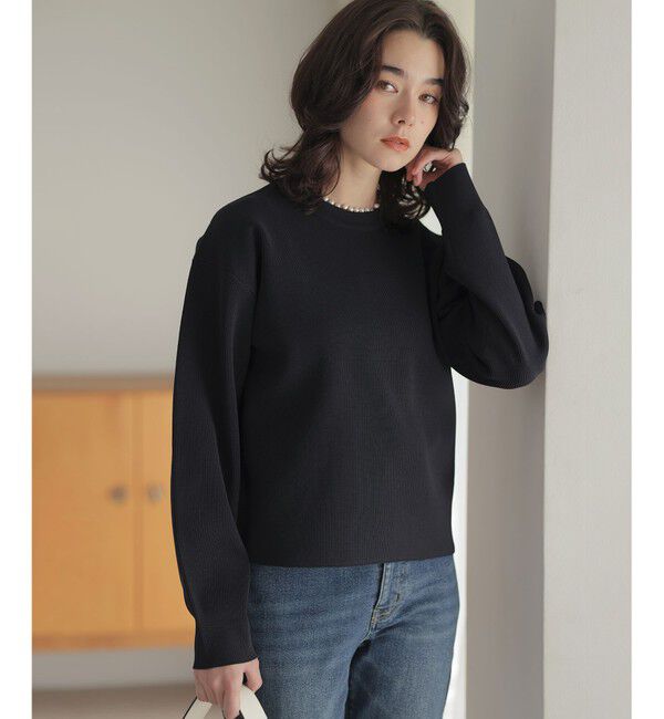 組曲「【WEB限定】パール釦畦ニット プルオーバー」|ニット・セーター|