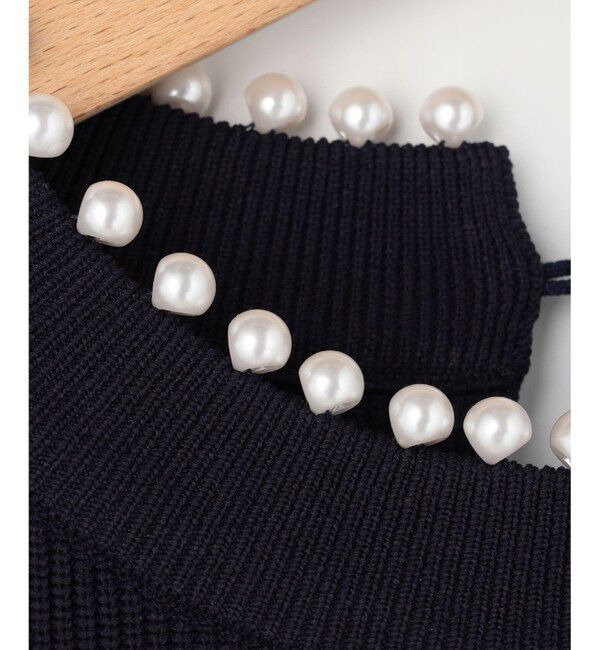 組曲「【WEB限定】パール釦畦ニット プルオーバー」|ニット・セーター|