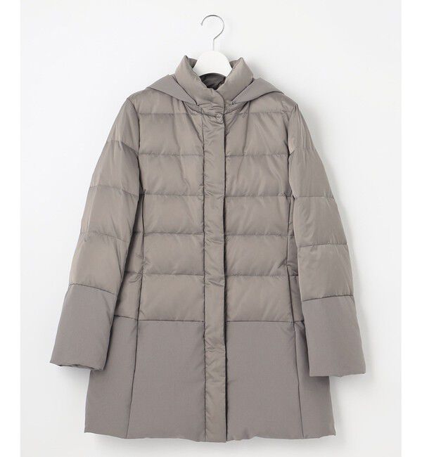 自由区「【撥水加工・洗える】ブライトダウンフード付き ダウンコート」|ダウン|