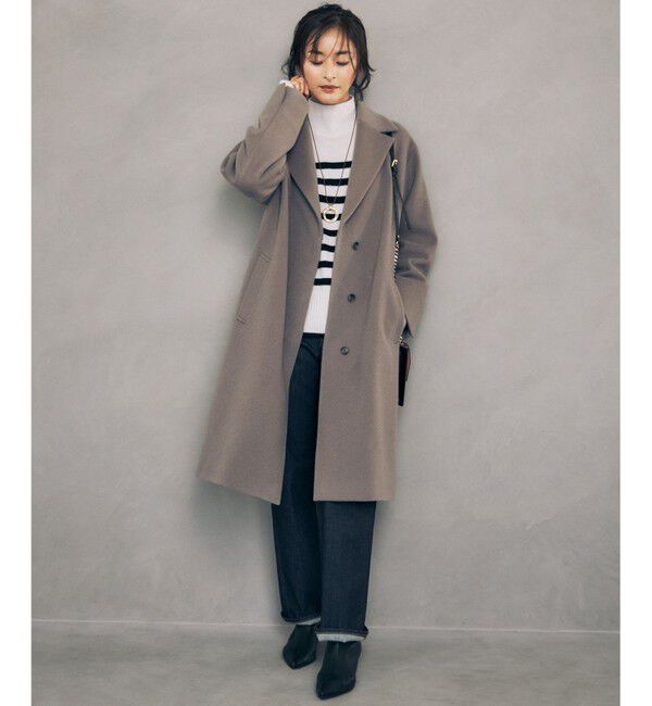 自由区「シャルムビーバーロング コート」|チェスターコート|