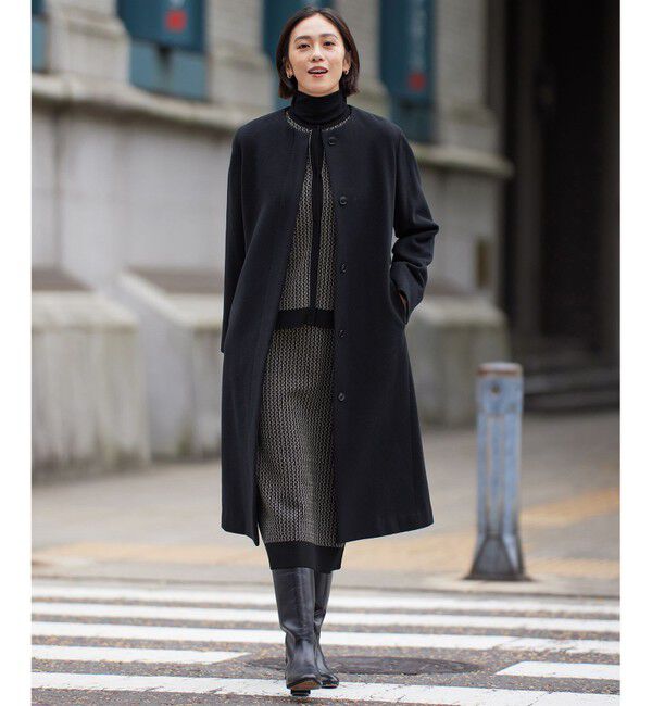 自由区「【洗える】リバーシブルニット セットアップ(カーディガン&times;タイトスカート)」|スーツ|