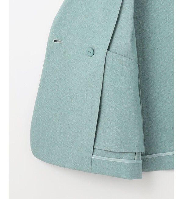 自由区「【SHIHOさん着用・セットアップ対応・接触冷感・洗える】リネンライクシンセティックテーラード ジャケット」|テーラードジャケット|