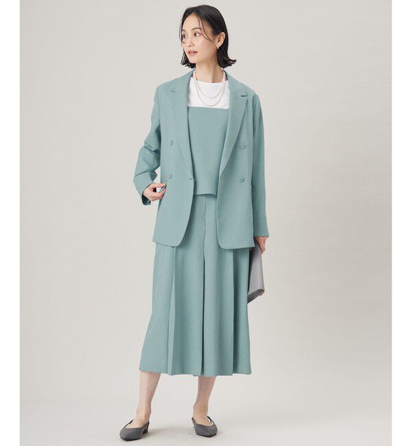 自由区「【SHIHOさん着用・セットアップ対応・接触冷感・洗える】リネンライクシンセティックテーラード ジャケット」|テーラードジャケット|