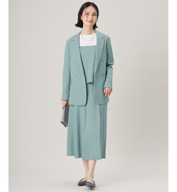 自由区「【SHIHOさん着用・セットアップ対応・接触冷感・洗える】リネンライクシンセティックテーラード ジャケット」|テーラードジャケット|