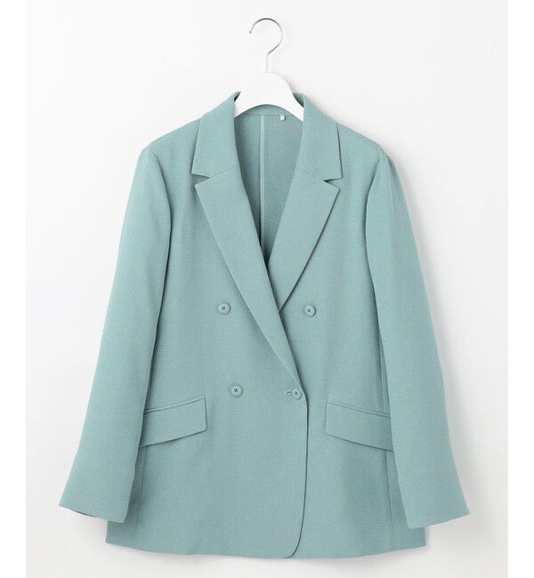 自由区「【SHIHOさん着用・セットアップ対応・接触冷感・洗える】リネンライクシンセティックテーラード ジャケット」|テーラードジャケット|