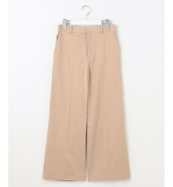 自由区「【カタログ掲載・定番人気・新色追加】コットンサテンクロップド丈ワイドストレート パンツ」|その他|