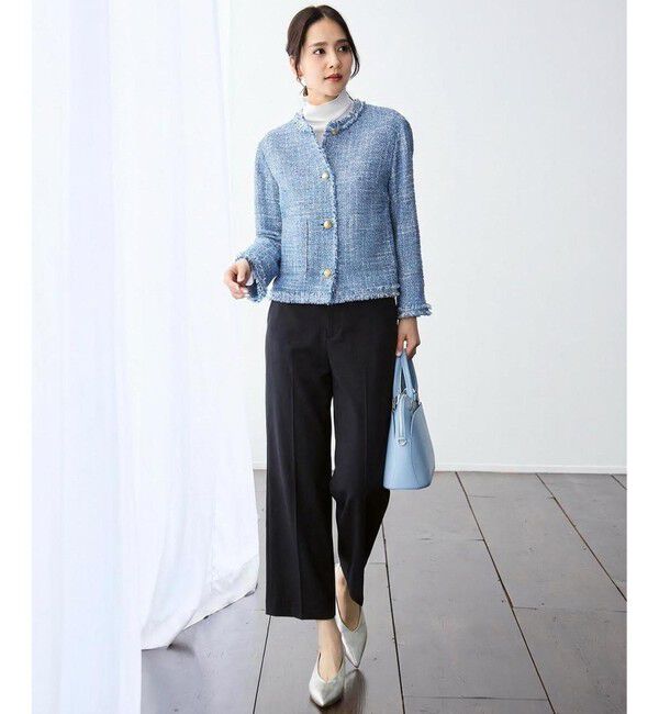 自由区「【カタログ掲載・定番人気・新色追加】コットンサテンクロップド丈ワイドストレート パンツ」|その他|