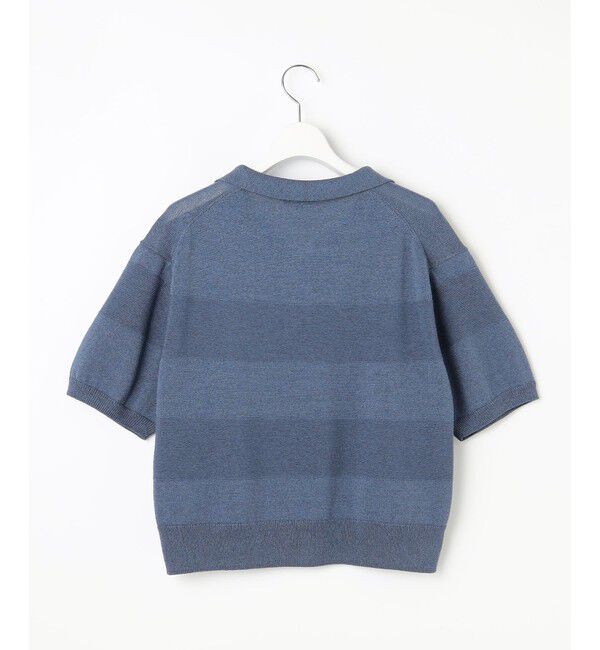 自由区「【洗える】ペーパーブレンドスキッパーポロ ニット」|ニット・セーター|